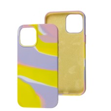Чохол для iPhone 12 Pro Max Aquarelle full бузково-жовтий