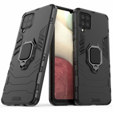 Чохол для Samsung Galaxy A12 (A125) Transformer Ring удароміцний з кільцем чорний