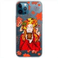 Чохол для iPhone 12 Pro MixCase осінь дівчина з віночком