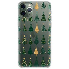 Чохол для iPhone 11 Pro MixCase Новий рік патерн ялинки в ряд