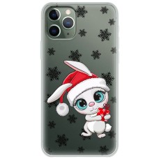 Чохол для iPhone 11 Pro Max MixCase Новий рік кролик у сніжинках