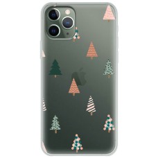Чохол для iPhone 11 Pro Max MixCase Новий рік патерн новорічні ялинки