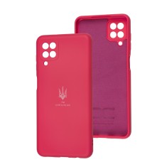 Чохол для Samsung Galaxy A12 / M12 Silicone Full Тризуб малиновий