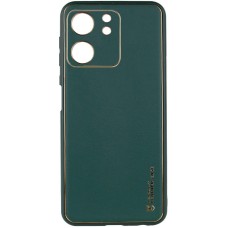 Шкіряний чохол Xshield для Xiaomi Redmi 13C / Poco C65 (Зелений / Army green)
