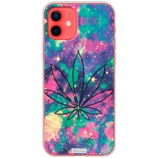 Чохол для iPhone 12 mini MixCase трава лист на кольоровому
