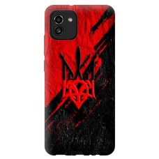 Чохол для Samsung Galaxy A03 (A035) Mixcase патріотичний Герб чорно-червоний