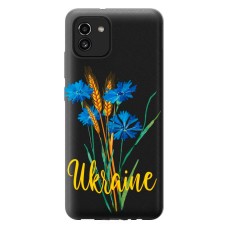 Чохол для Samsung Galaxy A03 (A035) Mixcase патріотичний колосок із квітами