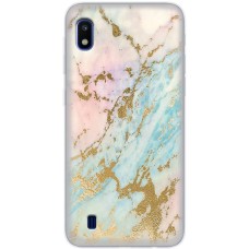 Чохол для Samsung Galaxy A10 (A105) MixCase мармур рожево-бірюзовий