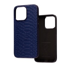 Чохол для iPhone 15 Pro Max Fibra Python blue