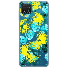 Чохол для Samsung Galaxy A12 / M12 MixCase патріотичні жовто-блакитні квіти