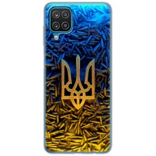 Чохол для Samsung Galaxy A12 / M12 MixCase патріотичні Тризум серед куль