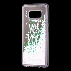 Чохол для Samsung Galaxy S8 (G950) Блиск вода світло-рожевий "yes you can"
