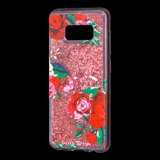 Чохол для Samsung Galaxy S8 (G950) Блиск вода червоний "червоні троянди"