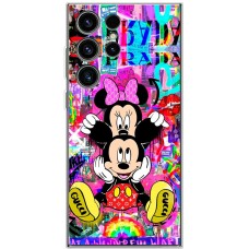 Чохол для Samsung Galaxy S23 Ultra (S918) MixCase графіті Mickey and Minnie mouse