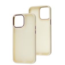 Чохол для iPhone 13 Pro Max Metal Bezel бежевий