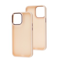 Чохол для iPhone 13 Pro Max Metal Bezel персиковий