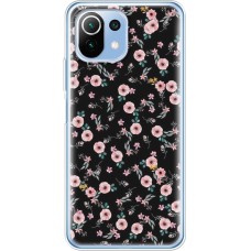 Чохол для Xiaomi Mi 11 Lite MixCase квіти на чорному