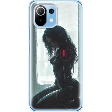 Чохол з аніме для Xiaomi Mi 11 Lite Mixcase дівчина чорне волосся