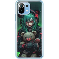 Чохол з аніме для Xiaomi Mi 11 Lite Mixcase дівчинка і ведмедик