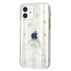 Чохол для iPhone 12 / 12 Pro Aurora space glass веселка