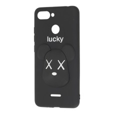 Чохол для Xiaomi Redmi 6 "ведмедик Lucky" чорний
