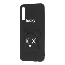 Чохол для Samsung Galxy A50 (A505) "ведмедик Lucky" чорний