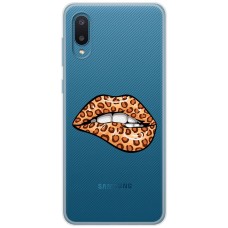 Чохол для Samsung Galaxy A02 (A022) MixCase Леопард губи
