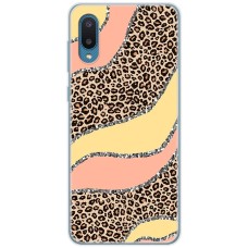 Чохол для Samsung Galaxy A02 (A022) MixCase Леопард жовто-рожевий