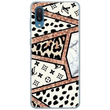 Чохол для Samsung Galaxy A02 (A022) MixCase Леопард Louis Vuitton мозаїка