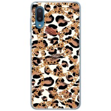 Чохол для Samsung Galaxy A02 (A022) MixCase Леопард ланцюжок