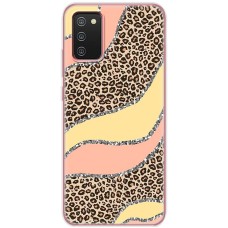 Чохол для Samsung Galaxy A02s (A025) MixCase Леопард жовто-рожевий