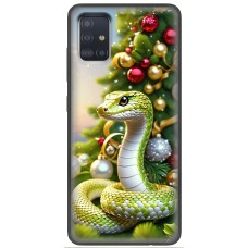 Чохол для Samsung Galaxy M51 (M515) MixCase Новий рік 2025 ялинку з іграшками і змія