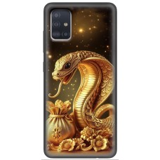 Чохол для Samsung Galaxy M51 (M515) MixCase Новий рік 2025 золотиста змія