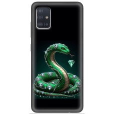 Чохол для Samsung Galaxy M51 (M515) MixCase Новий рік 2025 змія з діамантами