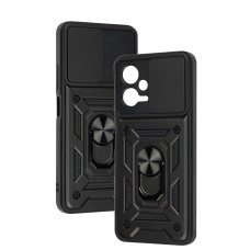 Чохол для Xiaomi Redmi Note 12 5G Serge Ring Armor ударостійкий чорний