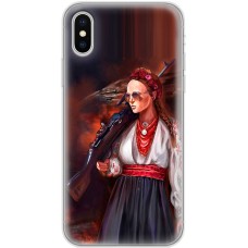 Чохол для iPhone X / Xs MixCase патріотичні українка з автоматом