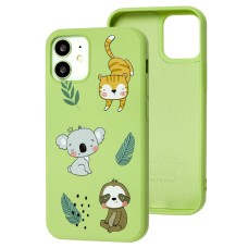 Чохол для iPhone 12 mini Wave Fancy animals / mint gum