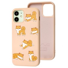 Чохол для iPhone 12 mini Wave Fancy playful cat / pink sand