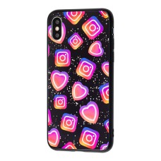 Чохол для iPhone X / Xs glass new "Instagram"