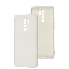 Чохол для Xiaomi Redmi 9 Silicone Full Тризуб білий