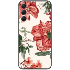 Чохол для Samsung Galaxy A14 MixCase квіти червоні на білому