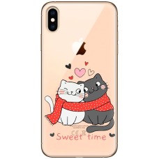 Чохол для iPhone XS Max MixCase день закоханих коти