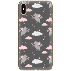 Чохол для iPhone XS Max MixCase день закоханих кіт купідон