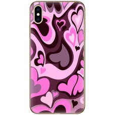 Чохол для iPhone XS Max MixCase день закоханих серця на рожевий