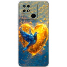 Чохол для Xiaomi Redmi 10C MixCase патріотичні серце та голуб