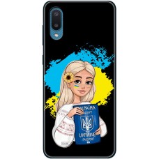 Чохол для Samsung Galaxy A02 (A022) MixCase патріотичні паспорт українки