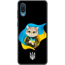 Чохол для Samsung Galaxy A02 (A022) MixCase патріотичні котик зелені очі