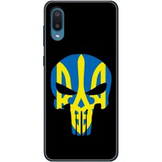 Чохол для Samsung Galaxy A02 (A022) MixCase патріотичні жовто-блакитний череп