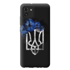 Чохол для Samsung Galaxy A03 (A035) Mixcase патріотичний Герб з квітами