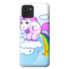 Чохол для Samsung Galaxy A03 (A035) Mixcase мультфільм єдиноріг на хмарі